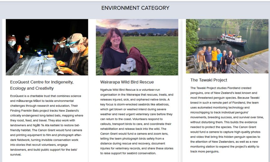Canon Grants Programme Canon Grants Programme